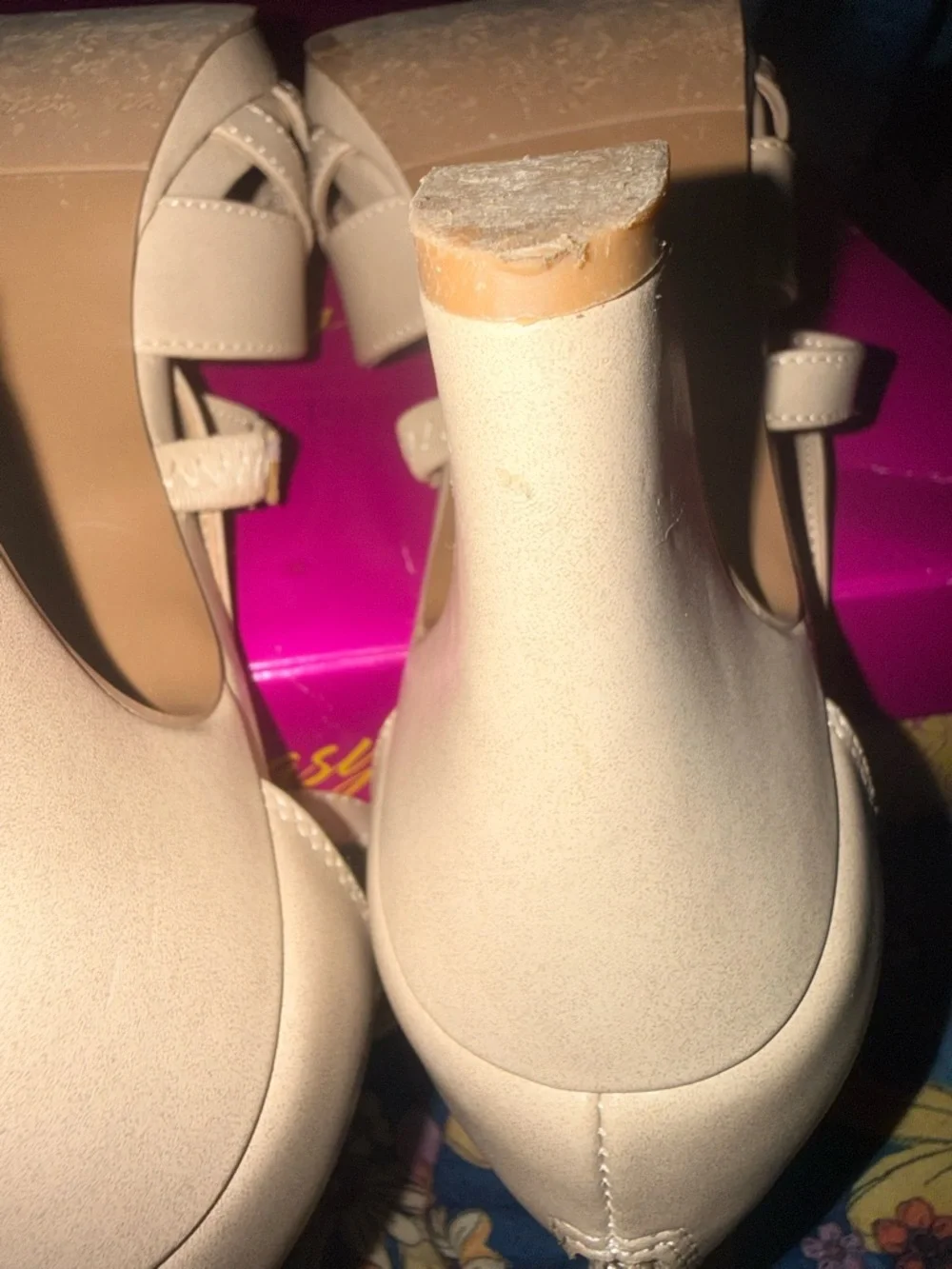 easy street Beige Strappy Mid-Heel Sandals - Picture 9 of 9